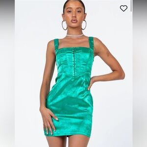Princess Polly, Rora mini dress, Green, corset dress, Small, US 2, UK 6, AU 6,